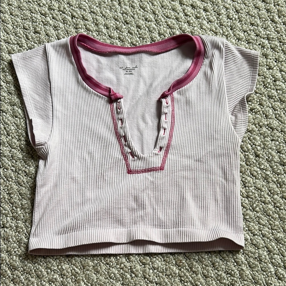 Out from Under Urban Pink Striped Top